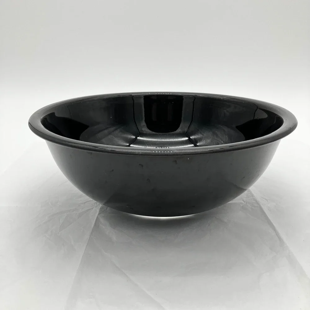 Pyrex Mixing Bowl 326 4L 4.2qt Jet Black Vintage 1980s Glass Large Serving Bowl